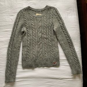 Grey Cable Knit Sweater
